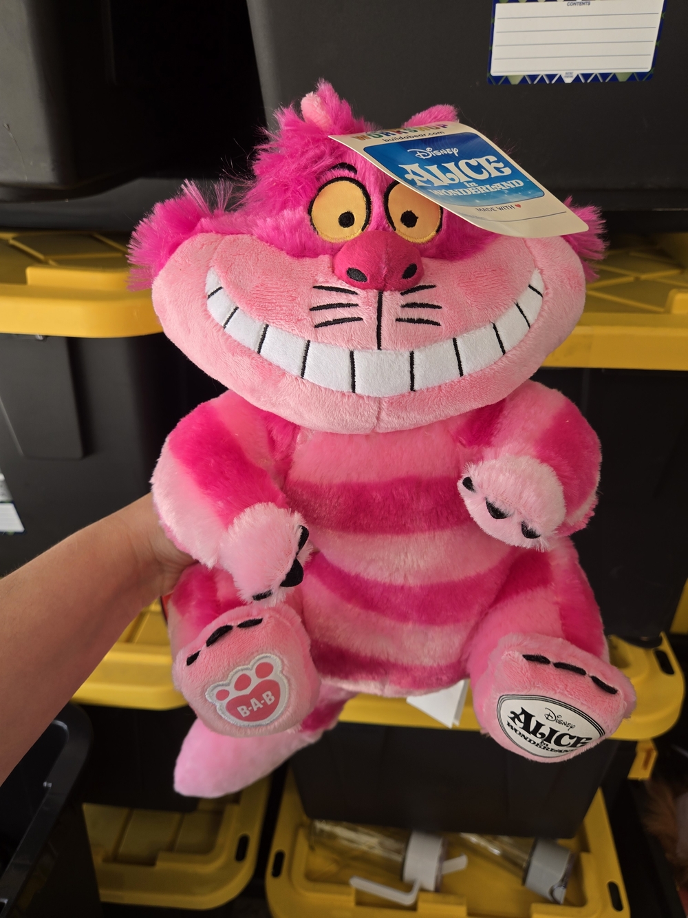Build A Bear Alice in Wonderland Cheshire Cat Plush Toy - Pink